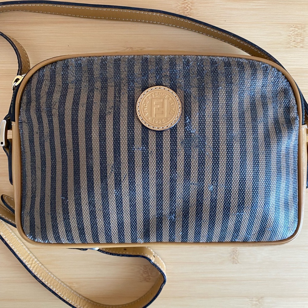 Fendi Black and Tan Striped Bag - Picture 3 of 11